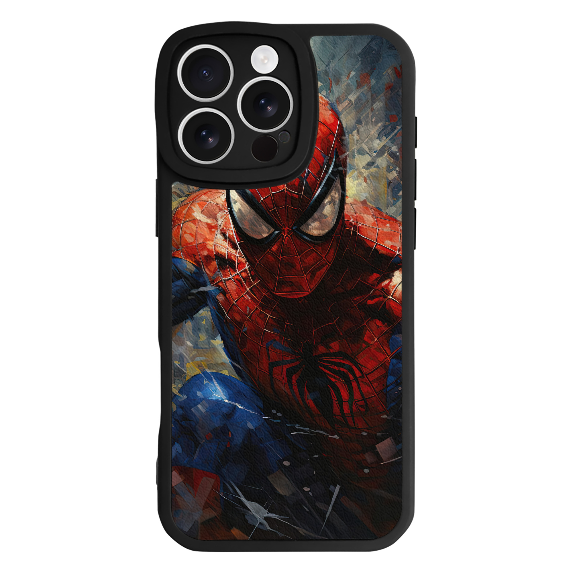 Spider Man スパイダーマン 【iPhone 16シリーズ対応】シリコンスマホケース（レザー調） 材質：シリコン